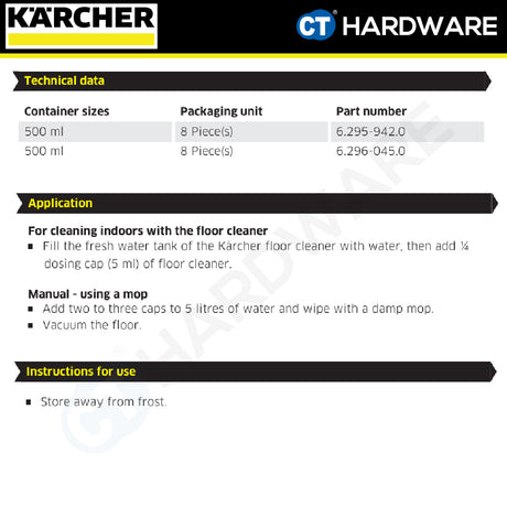 Karcher 62959420 Floor cleaning and care for oiled/waxed wood RM 535, 500ml