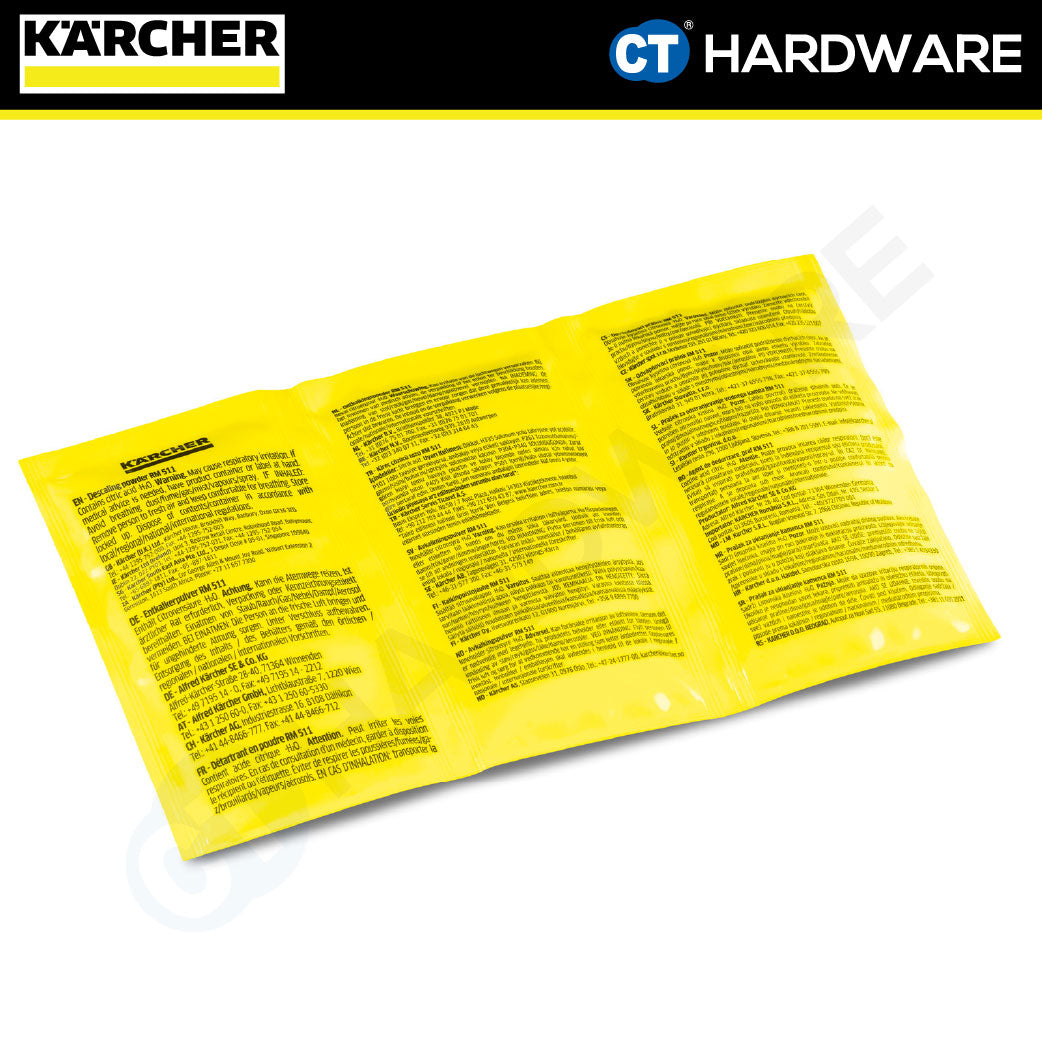 Karcher 62959870 Descaling Powder (RM 511) 17G x 6 Packet, Steam Cleaner