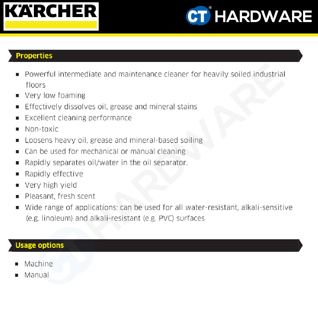 Karcher 62960500 Floor Pro Deep Cleaning Industrial Cleaner RM 69 | 20L