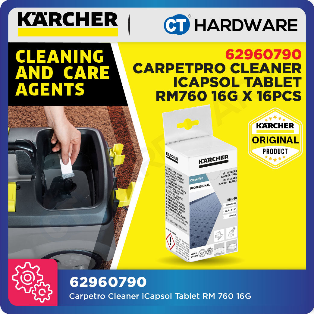 🎁 Karcher 62960790 CarpetPro Cleaner iCapsol, tablet RM 760, 16Tablets (100% off)