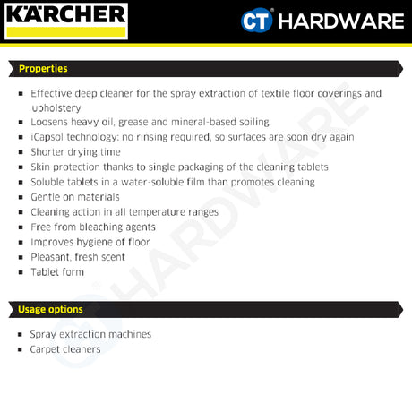 Karcher 62960790 CarpetPro Cleaner iCapsol, tablet RM 760, 16Tablets