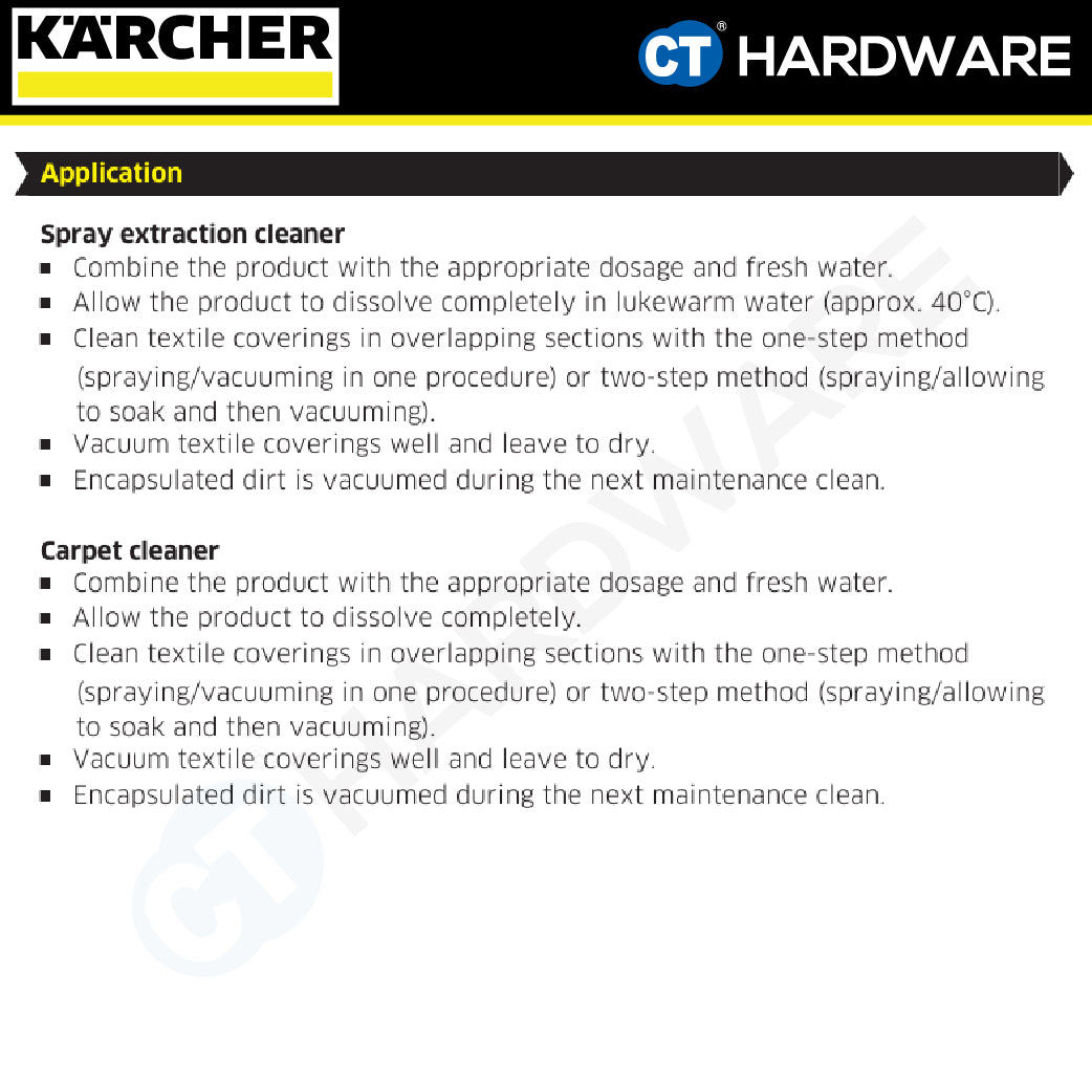 Karcher 62960790 CarpetPro RM760 Tabs FOR PUZZI 8/1 C & PUZZI 10/1
