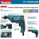 MAKITA 6413 DRILL WITH KEYLESS CHUCK 10MM 450W 3400RPM
