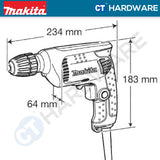 MAKITA 6413 DRILL WITH KEYLESS CHUCK 10MM 450W 3400RPM