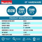 MAKITA 6413 DRILL WITH KEYLESS CHUCK 10MM 450W 3400RPM