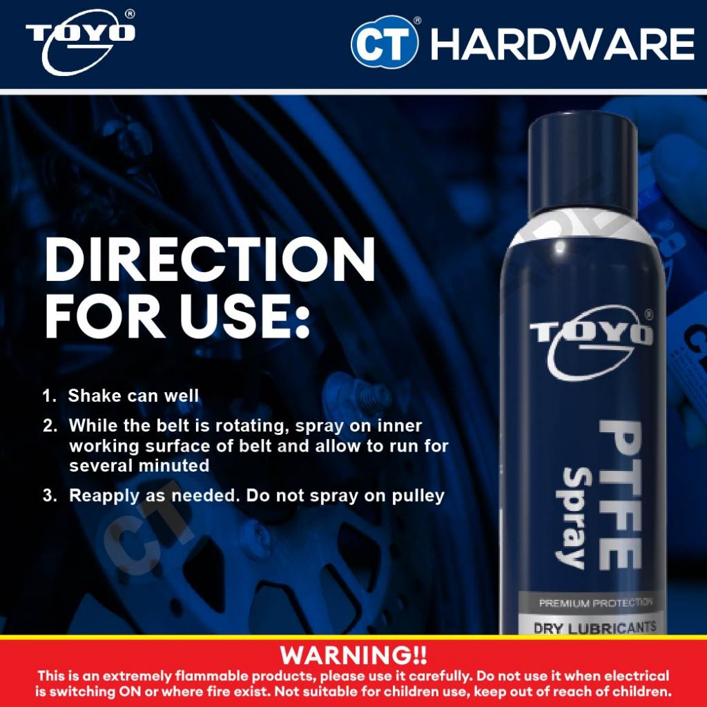 Toyo-G PTFE Spray Dry Lubricants 300ml [ 8696L1429 ]