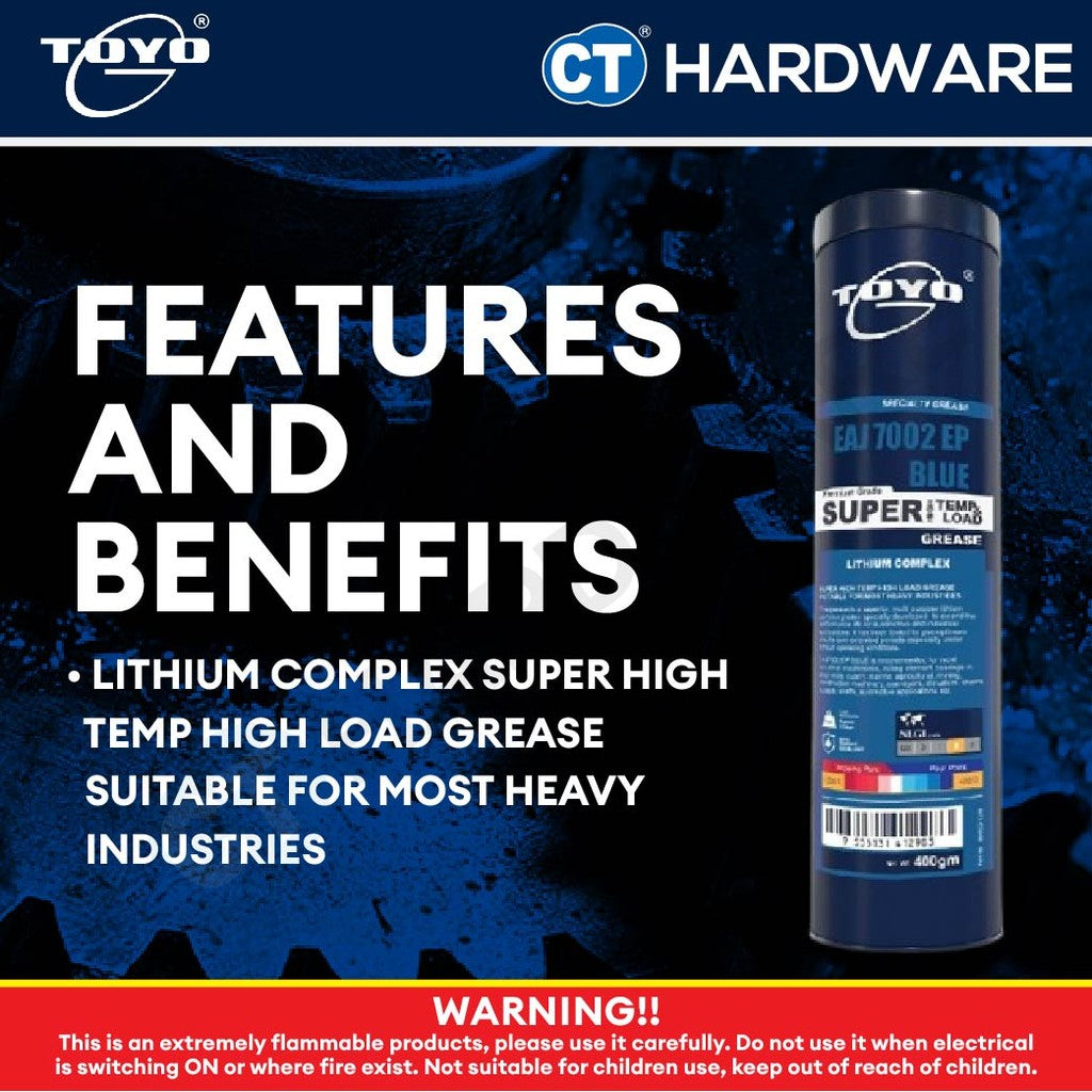 Toyo-G EAJ 7002EP High Temperature Lithium Grease 400GM [ 8696G1298 ]