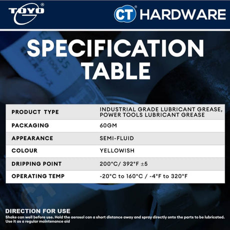 Toyo-G EAJ 735 Power Tool Grease 60GM [ 8696G1288 ]