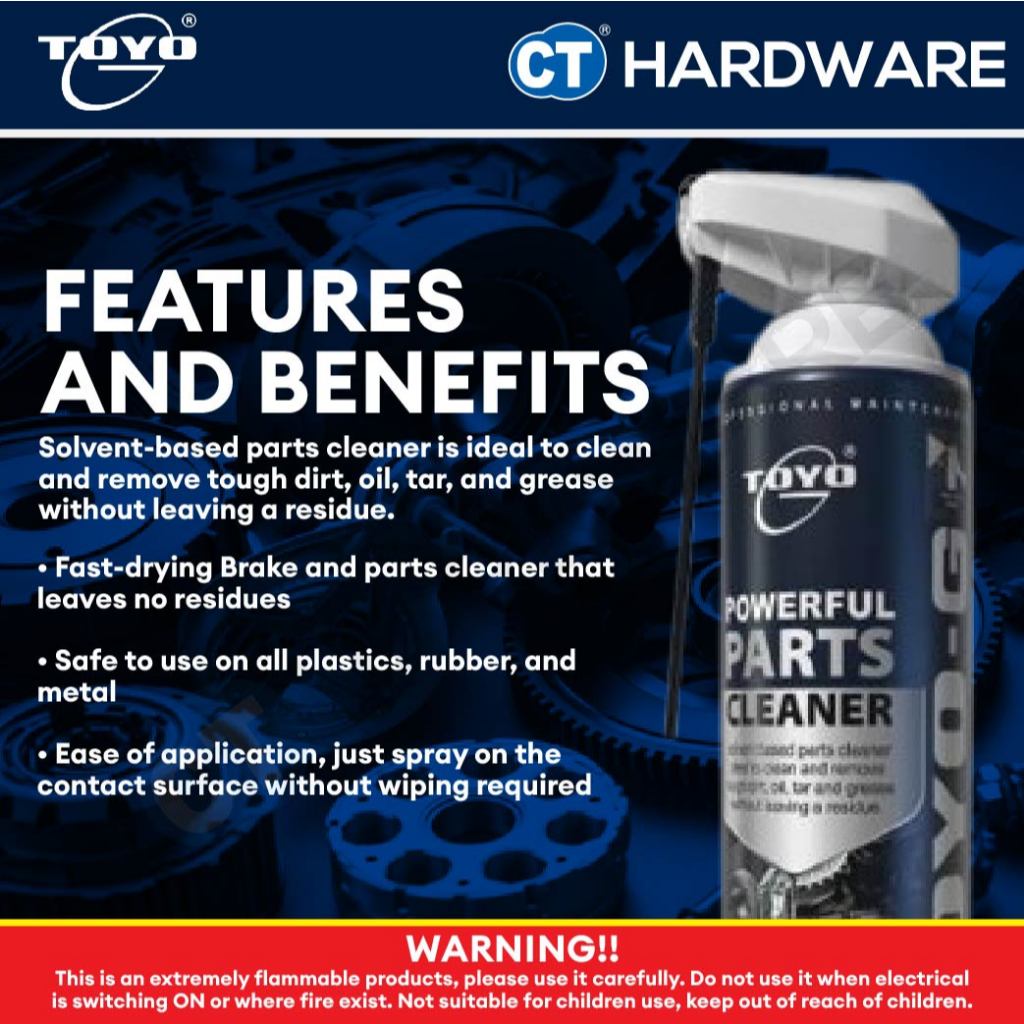 Toyo-G Powerful Parts Cleaner 700ml for Cars and Motorcycle [ 8696S0686 ]