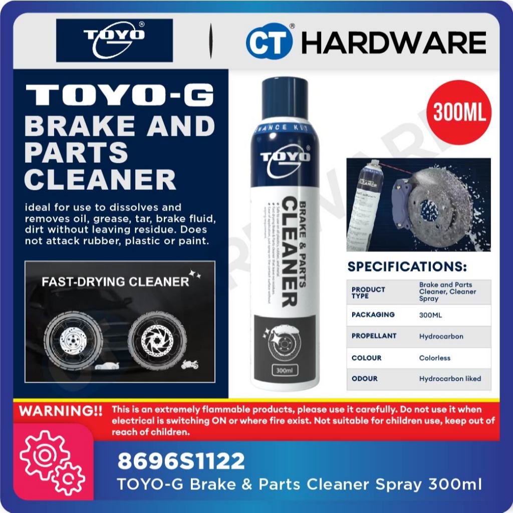Toyo-G Brake & Parts Cleaner Spray 300ml [ 8696S1122 ]