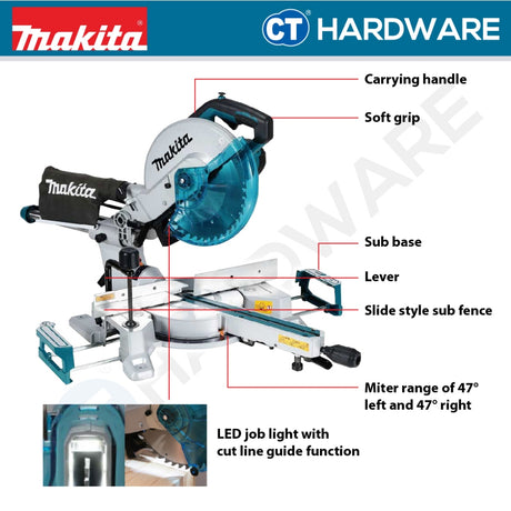 Makita LS1110F Slide Compound Miter Saw 10-1/4" 260mm 1450W