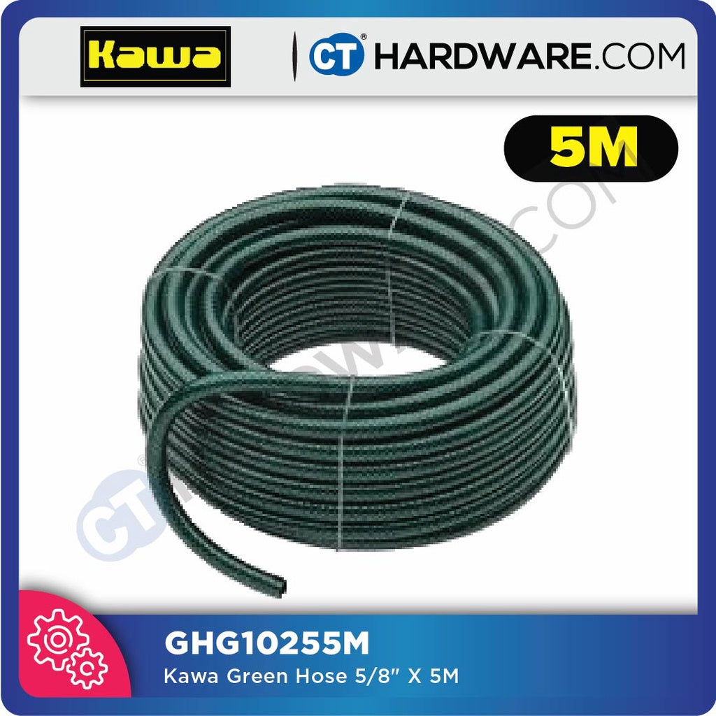 Kawa Green Garden Hose 5/8" (5m / 10m) [GHGR1605M / GHGR1610M]