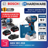 🎁 Bosch GDS 18V-350 Cordless Impact Wrench 18V 350 Nm [ Full Pack 4.0Ah | SOLO Unit ] (100% off)