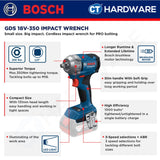 Bosch GDS 18V-350 Cordless Impact Wrench 18V 350 Nm [ Full Pack 4.0Ah | SOLO Unit ]