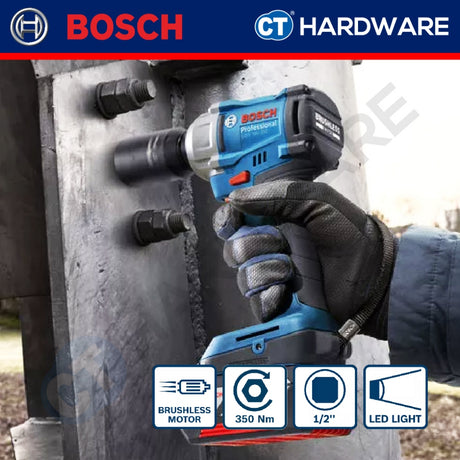 Bosch GDS 18V-350 Cordless Impact Wrench 18V 350 Nm [ Full Pack 4.0Ah | SOLO Unit ]