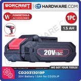 Worcraft CD20313019P Battery Pack 20V 1.5AH For CD20LIP