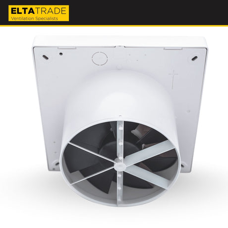 Elta Trade Fantech QA100T Axial Flow Fan with Auto Shutter & Timer – 4" Exhaust Fan