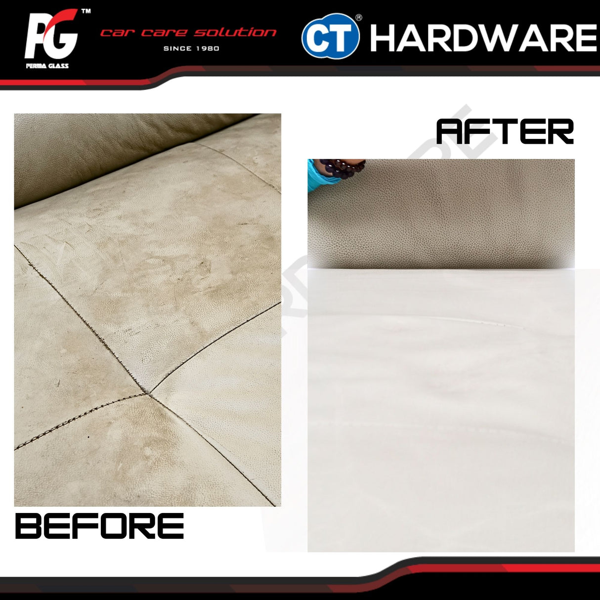PG Perma Glass PG786159 Microfiber Cloth For Leather Surfaces & Interior 40cm x 40cm [ 9556817886159 ]