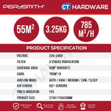 PerySmith H13 II Aurora Smart WiFi Air Purifier 55m² 785m³/h