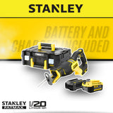 Stanley SBR311M1T Cordless Brushless Reciprocating Saw 20V 4.0Ah 2300–3200SPM C/W Battery & Charger