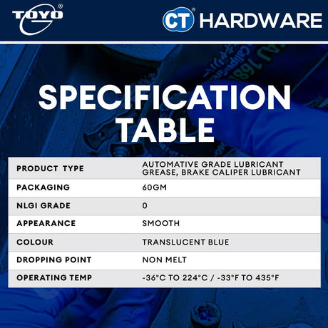 Toyo-G EAJ 168 Brake Caliper Grease 60GM [ 8696G1289 ]
