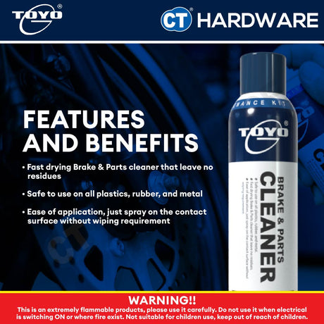 Toyo-G Brake & Parts Cleaner Spray 300ml [ 8696S1122 ]