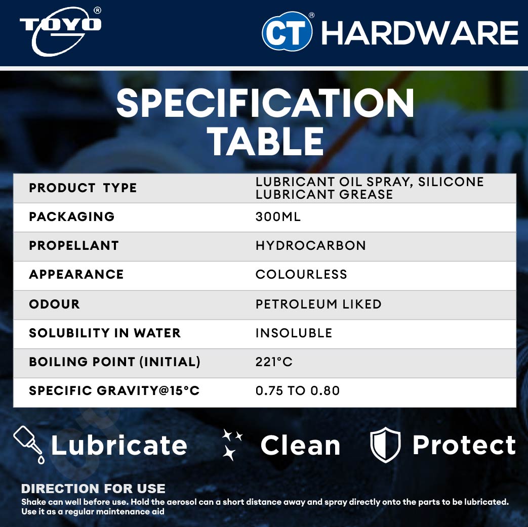 Toyo-G Silicone Lubricant Spray 300ml [ 8696S1165 ]