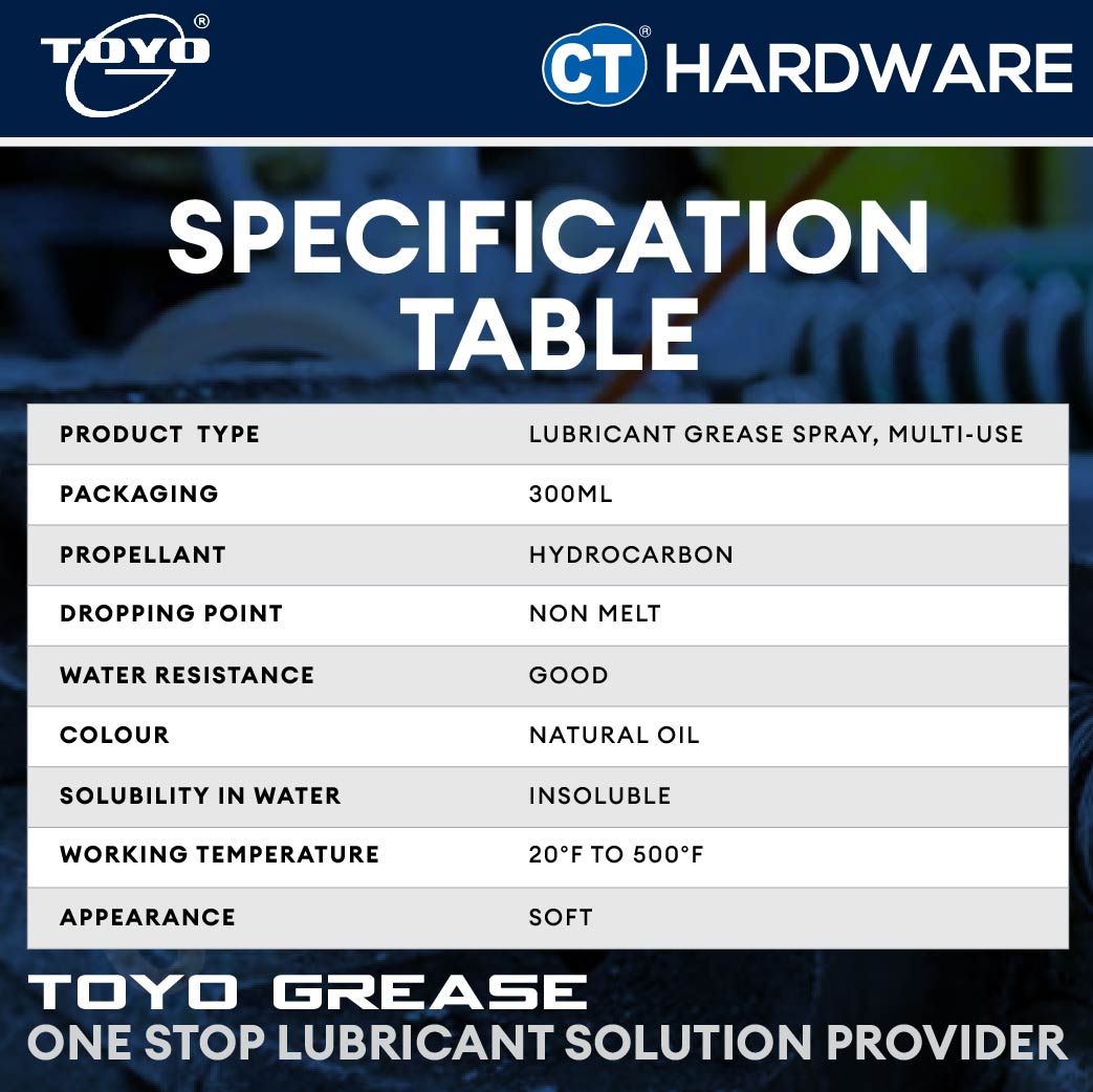 Toyo-G Hi-Temperature Spray Grease 300ml [ 8696S1168 ]
