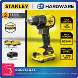 Stanley SBD714D2T Cordless Brushless Drill Driver 20V with 2 Batteries 1 Charger [SBD710D2K]