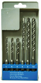 Accubit 902004 SDS Plus Drill Bit Set X 6pc 5/6/8/10mm (S4)