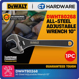 DEWALT DWHT80268 10" All-Steel Adjustable Wrench | 250mm Heavy-Duty Adjustable Spanner