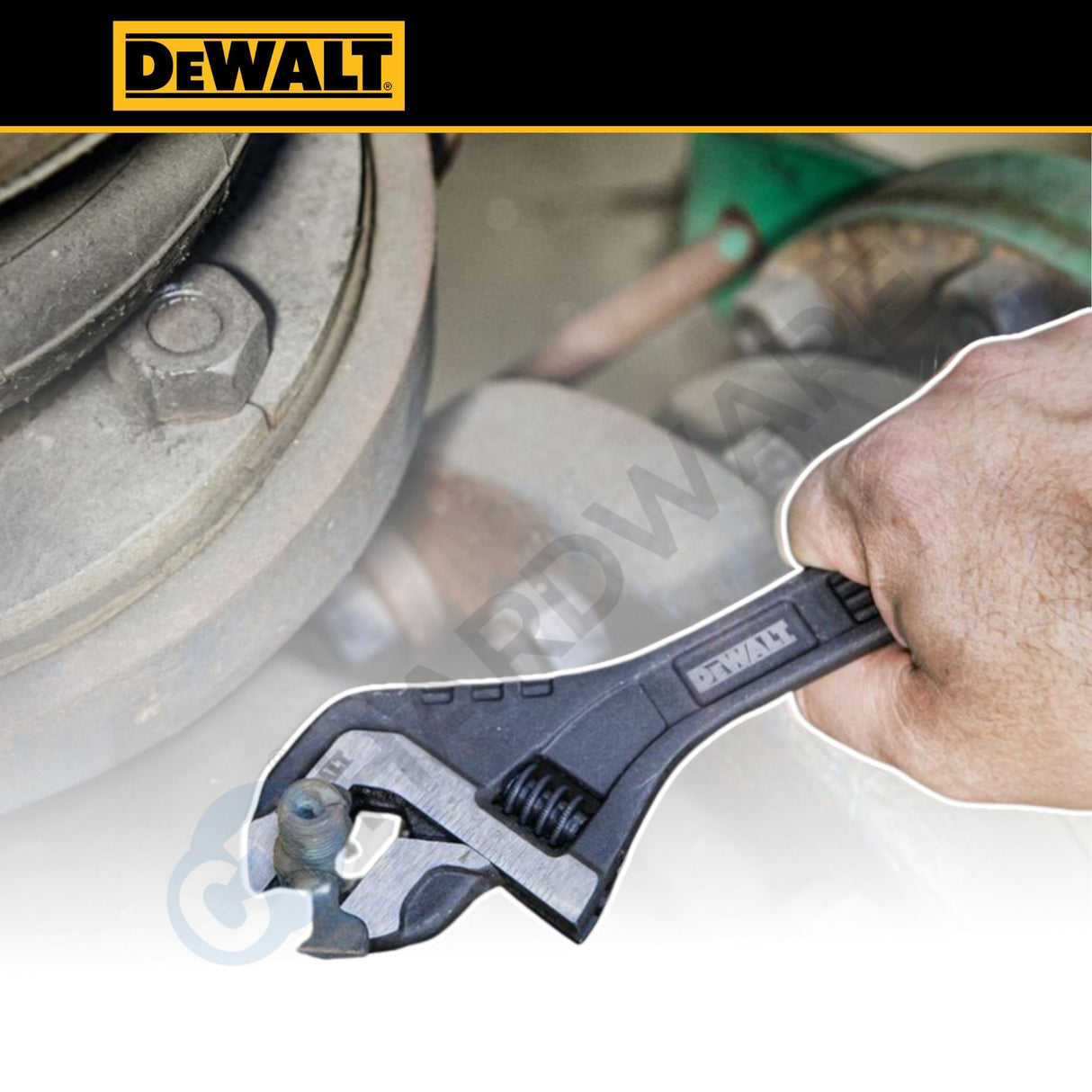 DEWALT DWHT80268 10" All-Steel Adjustable Wrench | 250mm Heavy-Duty Adjustable Spanner