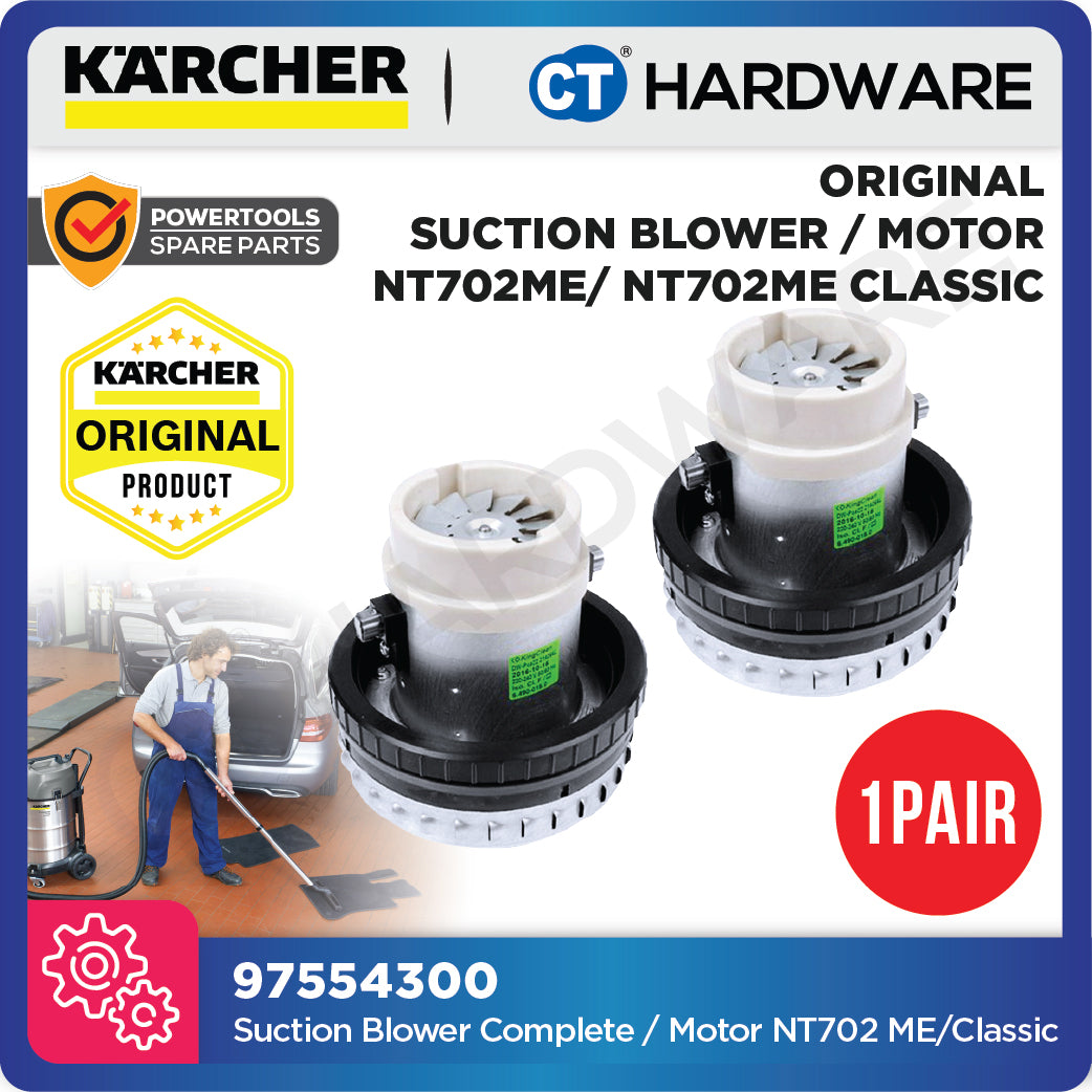Karcher 97554300 Suction Blower Complete / Motor NT702ME  / NT702ME Classic [ ORIGINAL SPARE PARTS ]
