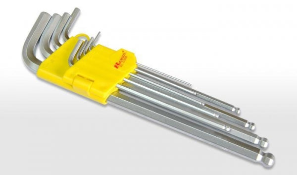 REWIN RLC308 Chrome Vanadium 9pcs Hex Key Set  1.5 / 2 / 2.5 / 3 / 4 / 5  / 6 /  8/ 10MM