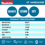 MAKITA A84090 Diamond Wheel 105mm (Dry Segmented)