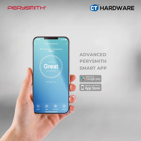 PerySmith Ai13 Smart WiFi Air Purifier 88m² 1260m³/h