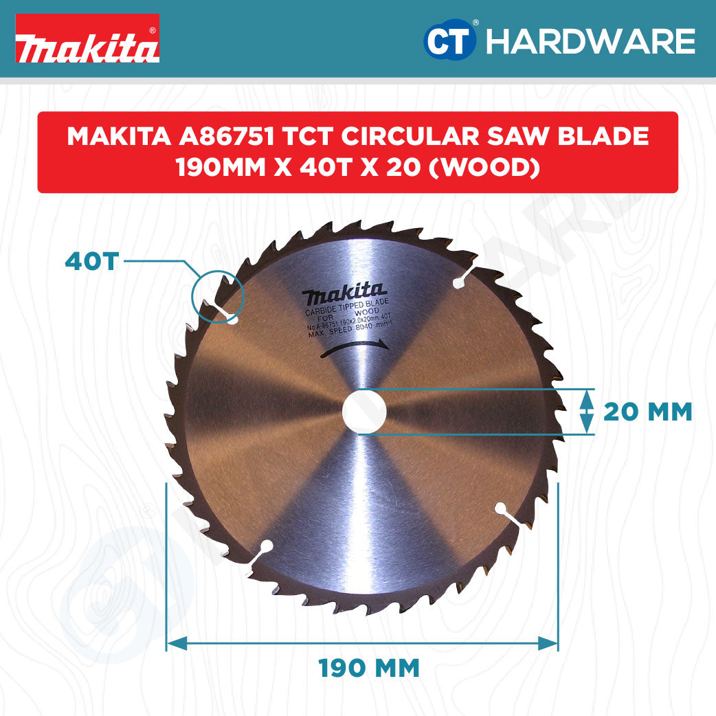 Makita B03850 | A86751 TCT Circular Saw Blade For Wood