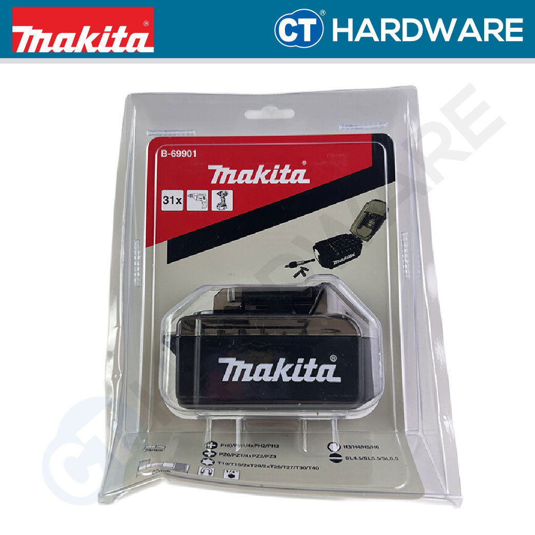 Makita B-69901 Screw Bit Set, Battery Type Case, 25mm, 31 pcs