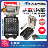 Makita B-69901 Screw Bit Set, Battery Type Case, 25mm, 31 pcs