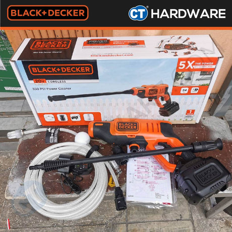 BLACK+DECKER BCPC20D1 Cordless Pressure Washer 20V c/w 1x 2.0AH Battery & Charger