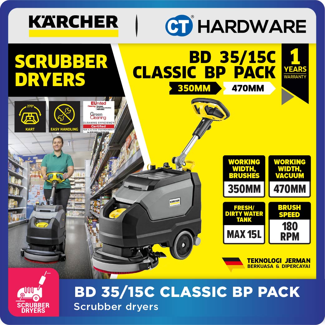 Karcher BD 35/15C Classic BP Pack Cordless Scrubber dryers 12V 38Ah [17834430]