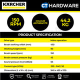 Karcher BDS 43/150 C CLASSIC Professional Single Disc Machine Floor Cleaner/Polisher 1500W 17" [BDS43150CCLASSIC | 12912470]