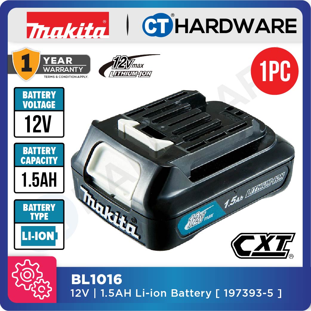 Makita BL1016 CXT® Lithium-Ion Battery, 12V, 1.5 Ah [197393-5]