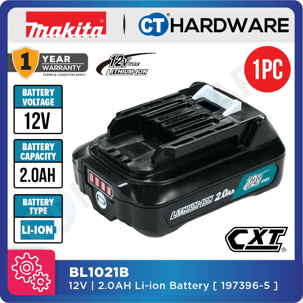 Makita BL1021B CXT® Lithium-Ion Battery, 12V, 2.0 Ah [197396-9]