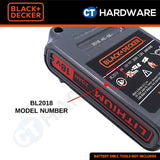 Black & Decker BL2018 Lithium-Ion Battery 18V (20V Max) 2.0Ah For Power & Garden Tools [N715588]
