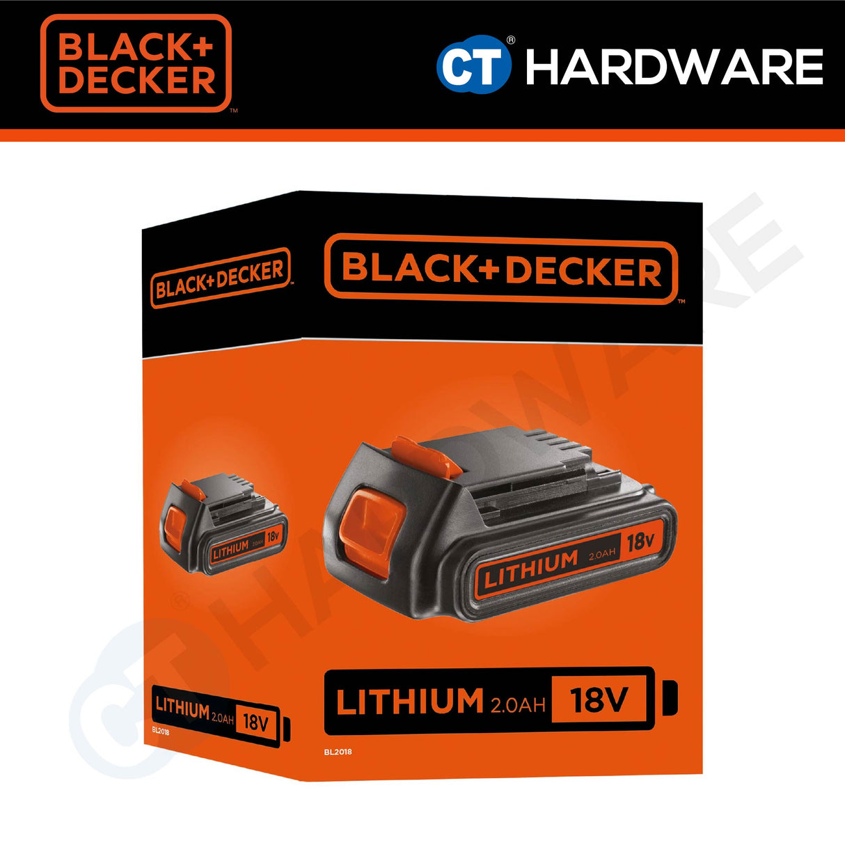 Black & Decker BL2018 Lithium-Ion Battery 18V (20V Max) 2.0Ah For Power & Garden Tools [N715588]