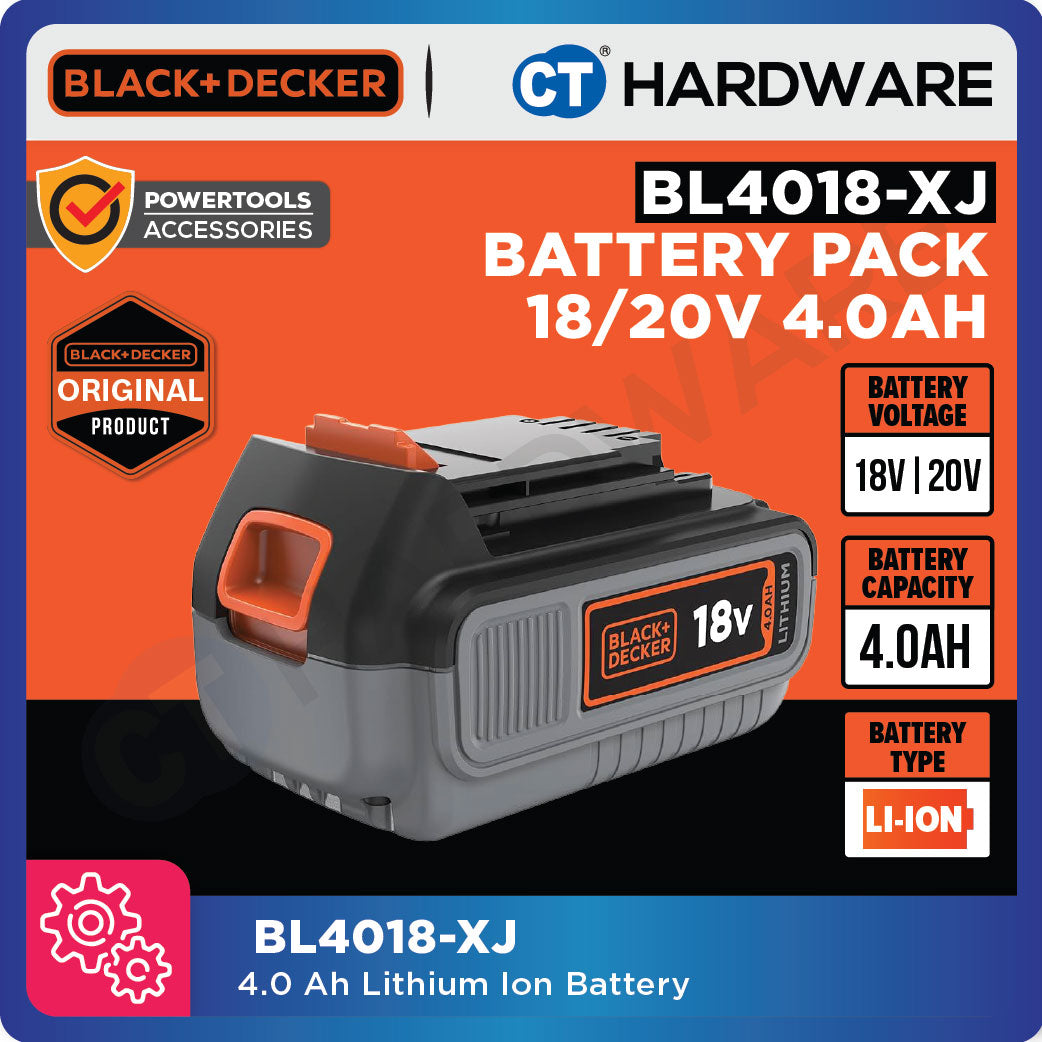 BLACK+DECKER BL4018-XJ ORIGINAL BATTERY LITHIUM-ION | 20V | 4.0AH - 1PC [ BL4018 ]