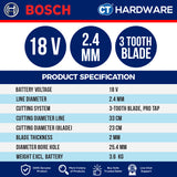 Bosch PRO GFR 18V-23 Cordless Brushless Brush Cutter 18V 23cm Solo [06008D1000]