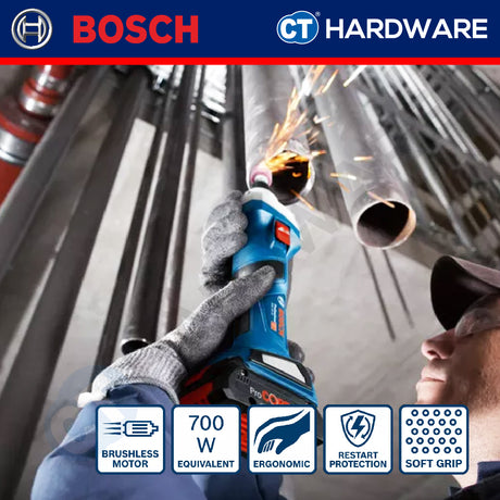 Bosch GGS 18 V-20 SOLO Professional Cordless Brushless Straight Grinder 18V 06019B5401 [Set Pack with 3.0 Ah Battery]