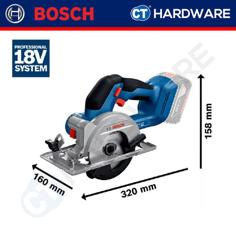 Bosch GKS 18V-44 SOLO Cordless Circular Saw 18V come with 1x Saw Blade 125MM [ GKS18V44SOLO ]
